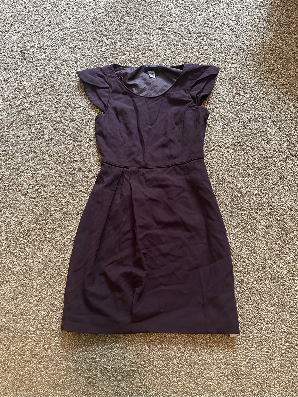 J. Crew Purple Cap-Sleeve Sheath Dress - Size 4